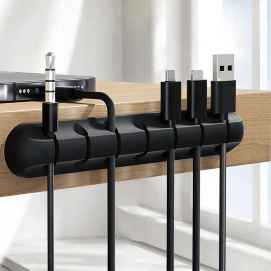 Silicone Cable Management Clip - Self-Adhesive Desktop Cord Holder & Wire Organizer (1pc)