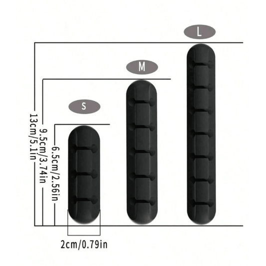 Silicone Cable Management Clip - Self-Adhesive Desktop Cord Holder & Wire Organizer (1pc)