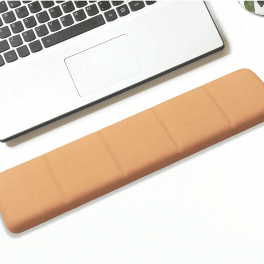 Ergonomic Keyboard Wrist Rest - Premium Leather Cushion with Non-Slip Base for Typing Comfort