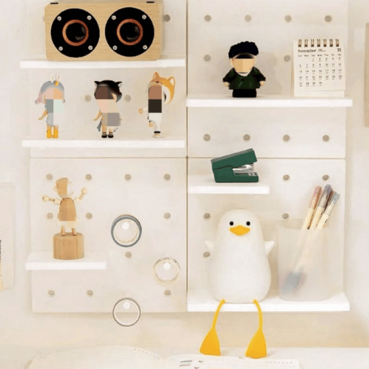 Mini Adhesive Wall Pegboard - Cute No-Drill Desk Organizer for Dorms & Light Decor